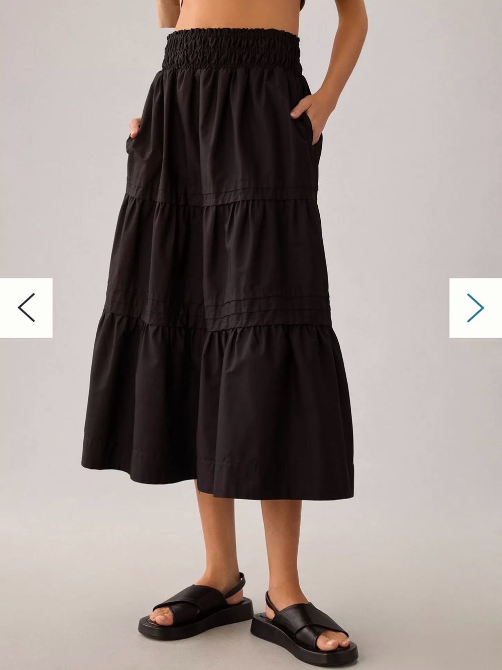 Anthropologie Somerset Maxi Skirt in Black, Small Petite